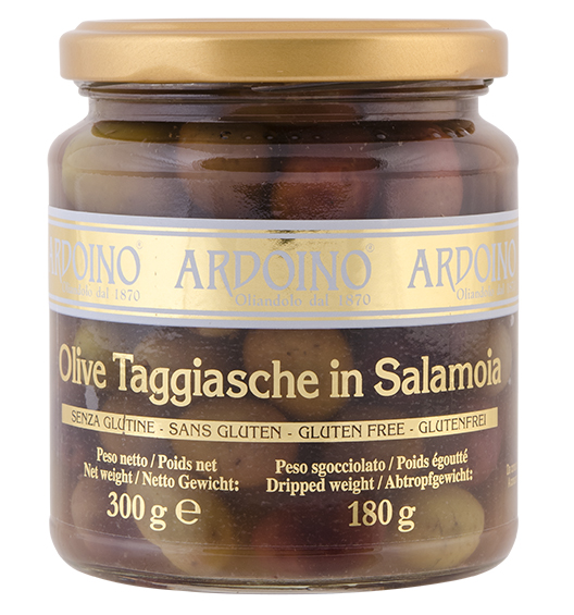 Oliven Taggiasche in Salzlake